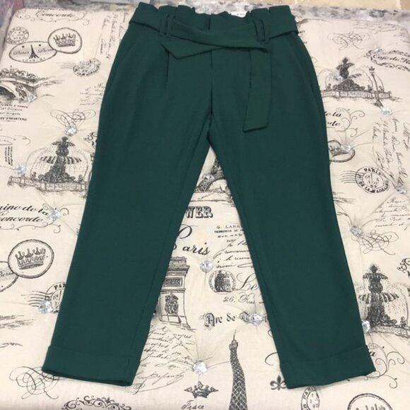 INC Tapered-Leg Paperbag Pants - Picture 2 of 6